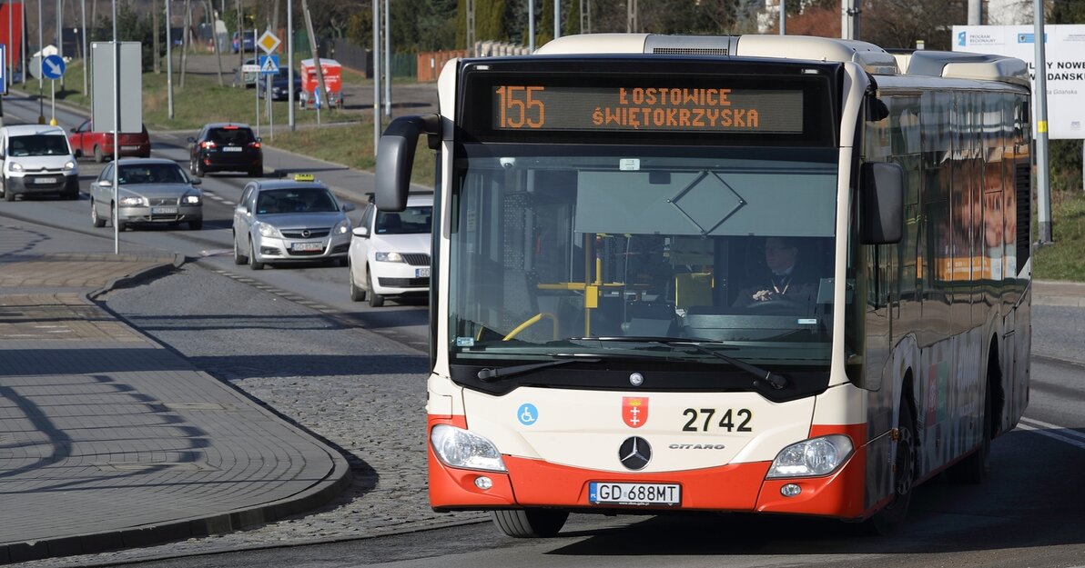 Autobus linii 155 w Gdańsku