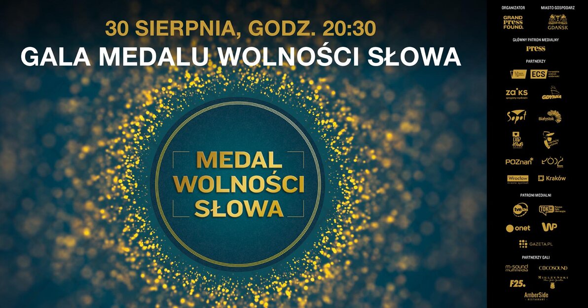 Medal Wolności Slowa, mat  organizatora