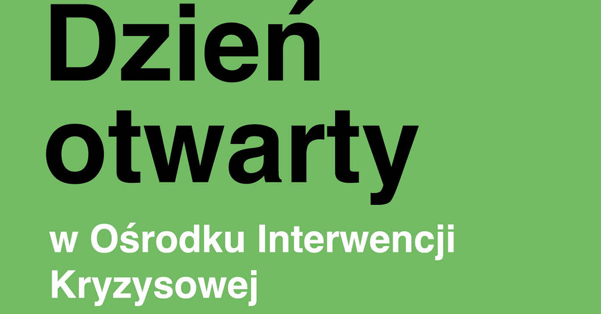 Plakat informacyjny dnia otwartego w OIK - źródło UMG