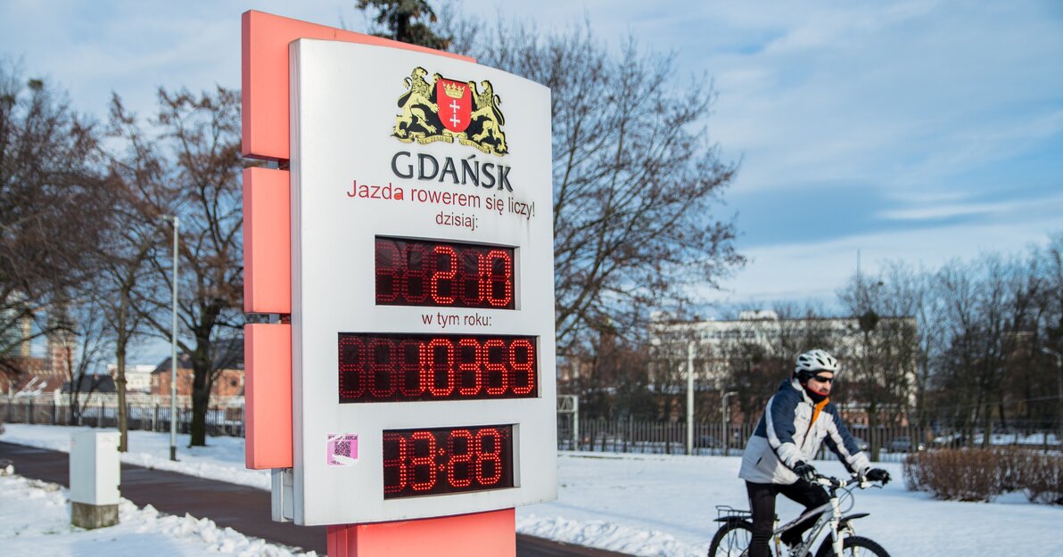 Licznik rowerowy Fot Dominik Paszliński