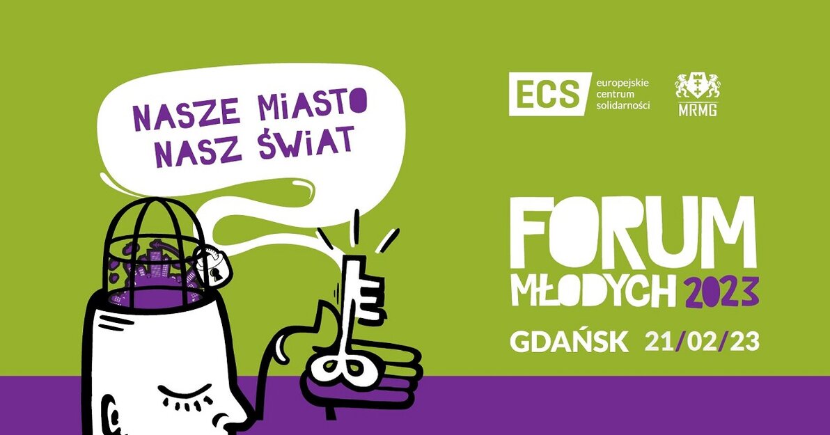 Forum Młodych 2023, grafika pozioma, mat  ECS