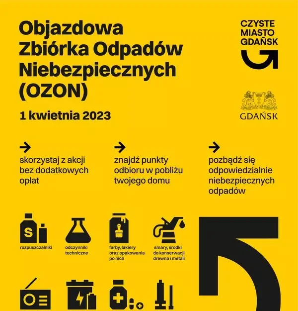 Ulotka informacyjna - Objazdowa Zbiórka Odpadów Niebezpiecznych 