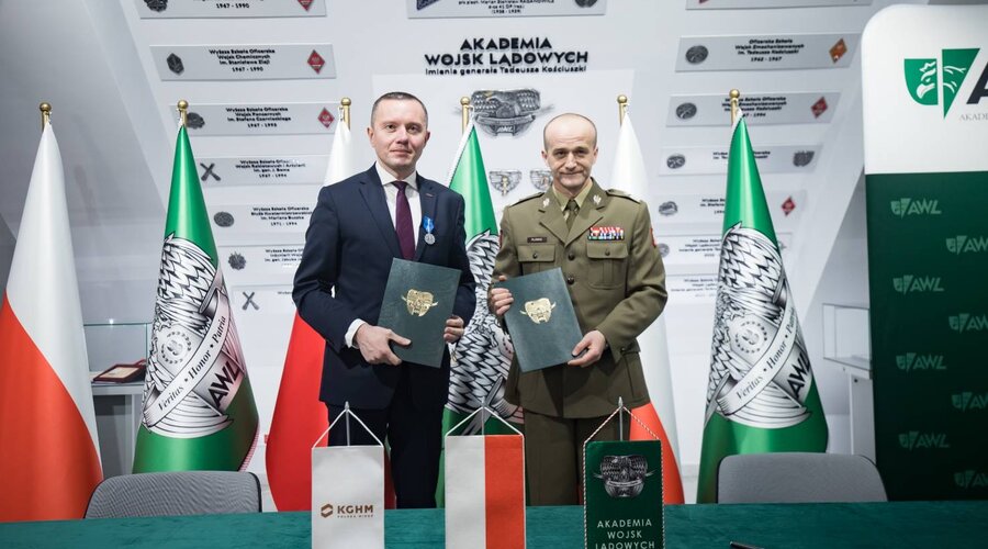 KGHM signed a letter of intent with the Military University of Land Forces in Wrocław