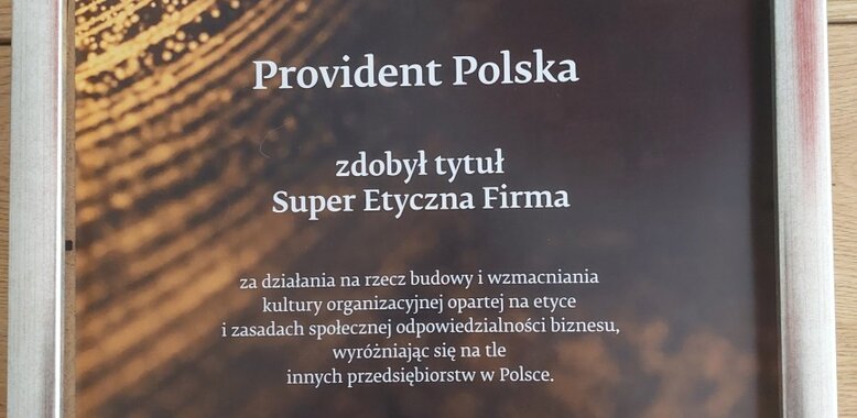 Provident Polska po raz kolejny z tytułem Etyczna Firma „Pulsu Biznesu”