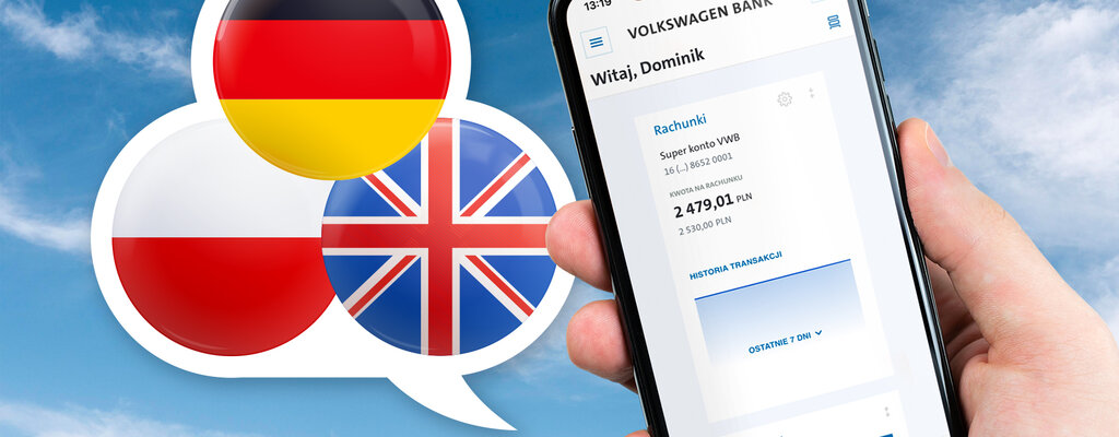 Volkswagen Bank z bankowością internetową i mobilną także w języku angielskim oraz niemieckim