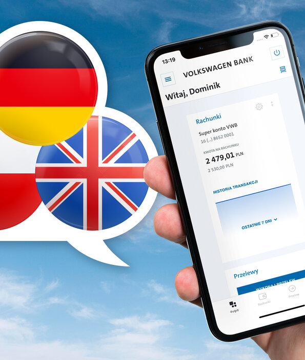 Volkswagen Bank z bankowością internetową i mobilną także w języku angielskim oraz niemieckim