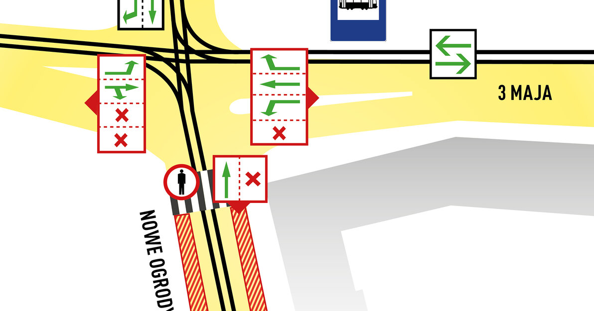 Nowe Ogrody / 3 Maja,  remont etap od 24 kwietnia