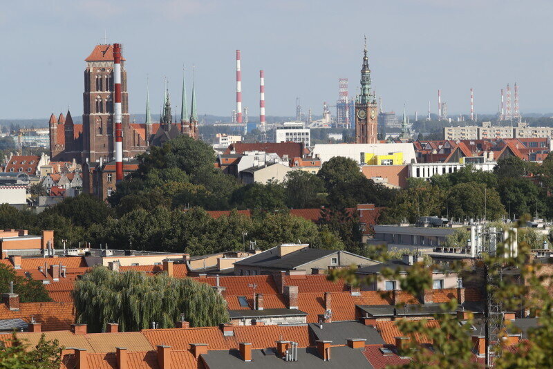 Panorama z Winnej Góry w Gdańsku Siedlcach, z punktu widokowego im  Macieja Kosycarza - fot  Grzegor
