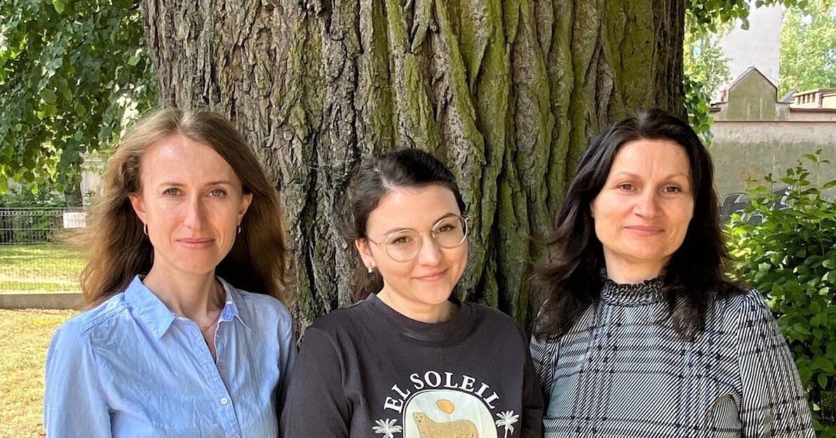 Od lewej, psycholożka Rymma Petrenko, konsultantka Alina Zaika i psycholożka Iryna Makukhina - fot  