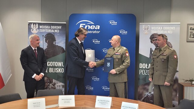 Enea Operator zawarła porozumienie o współpracy z Dowództwem Wojsk Obrony Terytorialnej (1)