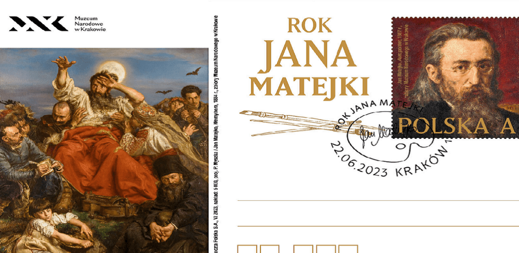 Poczta Polska upamiętnia Jana Matejkę specjalną kartką pocztową