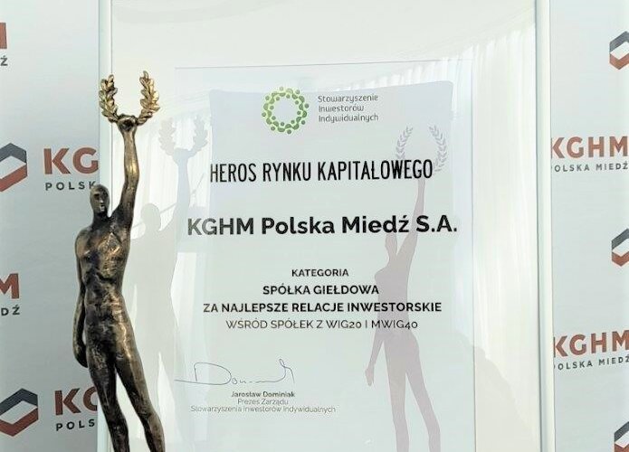 1st place of KGHM’s Investor Relations in the Heroes of the Capital Market 2023 contest
