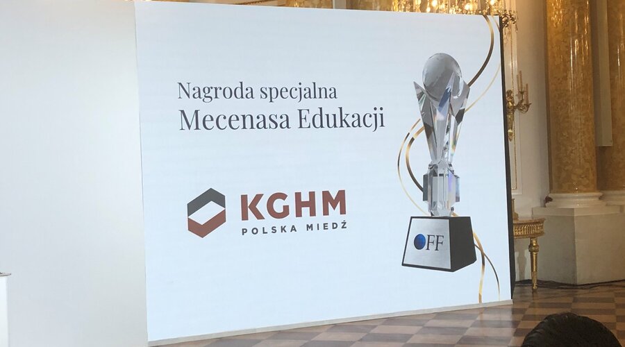 KGHM Polska Miedź S.A. con el título de Mecenas de la Educación