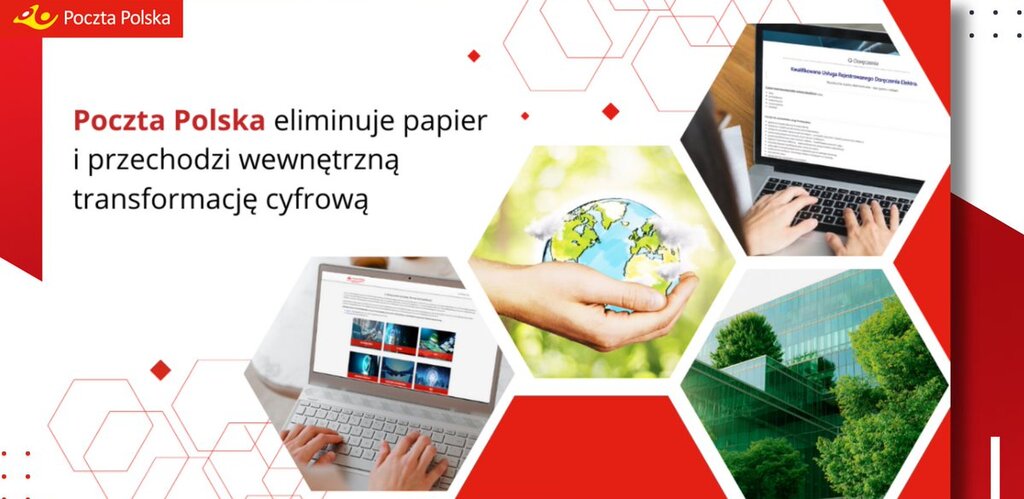 🌿📦Wdrożyliśmy wewnętrzny program ekologiczny "Poczta bez papieru". Zakłada on m. in. digitalizację procesów i dokumentów oraz powszechne wykorzystanie cyfrowych narzędzi i technologii💻.