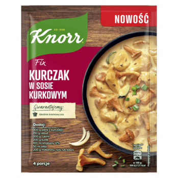 Zdjęcie: Fix Kurczak w sosie – nowość od marki Knorr!  Idealnie kremowy sos w trzech pysznych wariantach smakowych