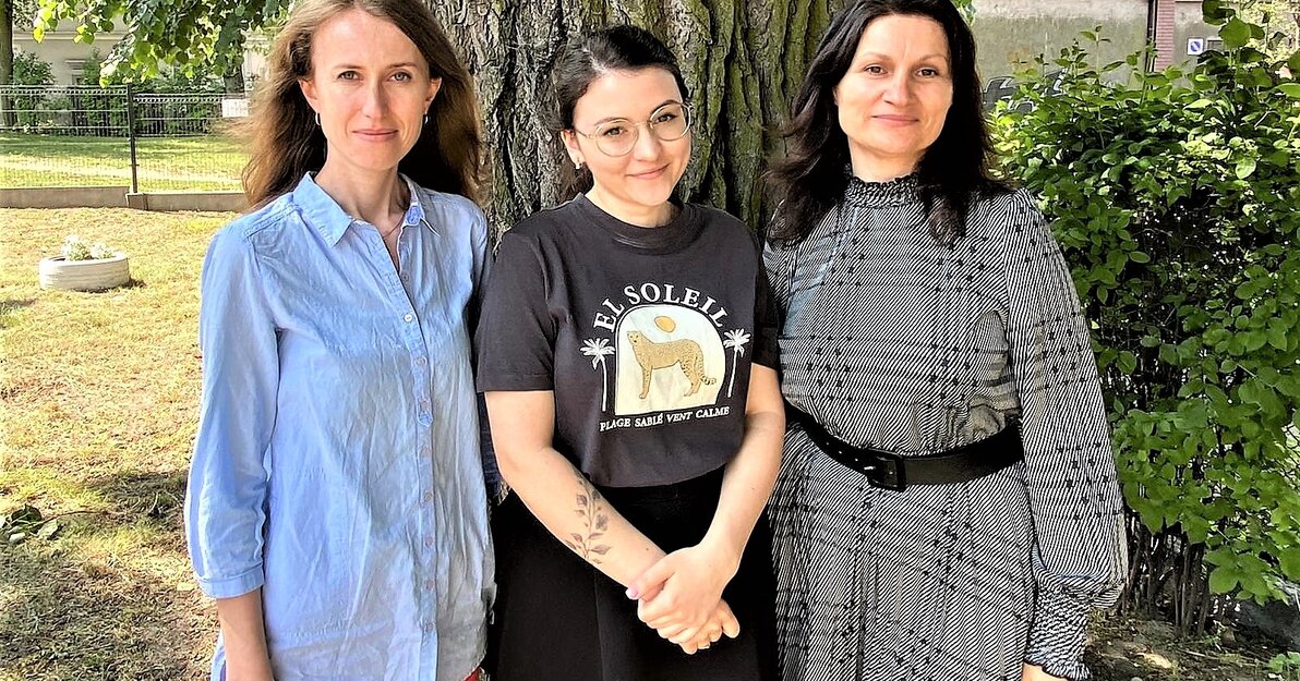 Psycholożka Rymma Petrenko, konsultantka Alina Zaika i psycholożka Iryna Makukhina - fot  arch  gdań