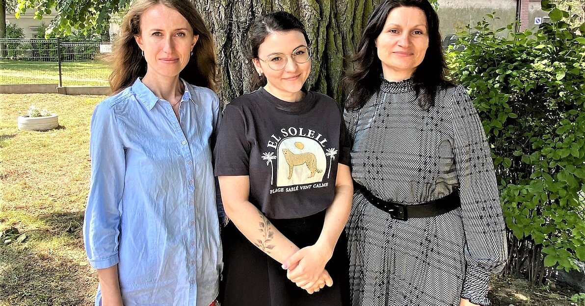 Psycholożka Rymma Petrenko, konsultantka Alina Zaika i psycholożka Iryna Makukhina - fot  arch  gdań