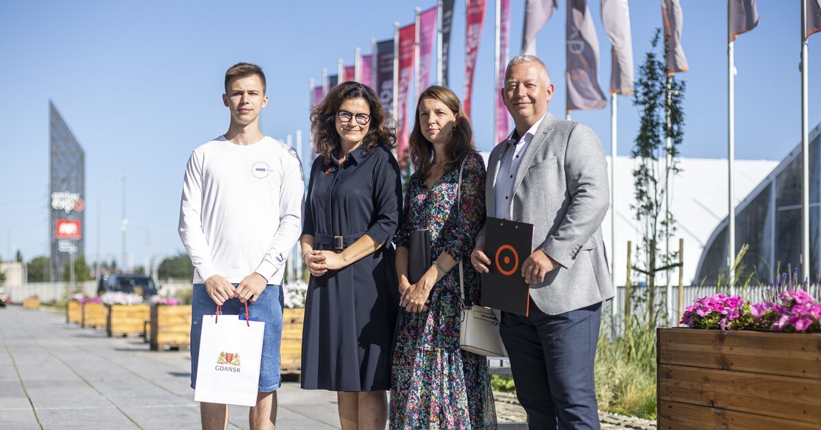 Od lewej: Mateusz Janta, Aleksandra Dulkiewicz, Agata Lewandowska, Andrzej Bojanowski