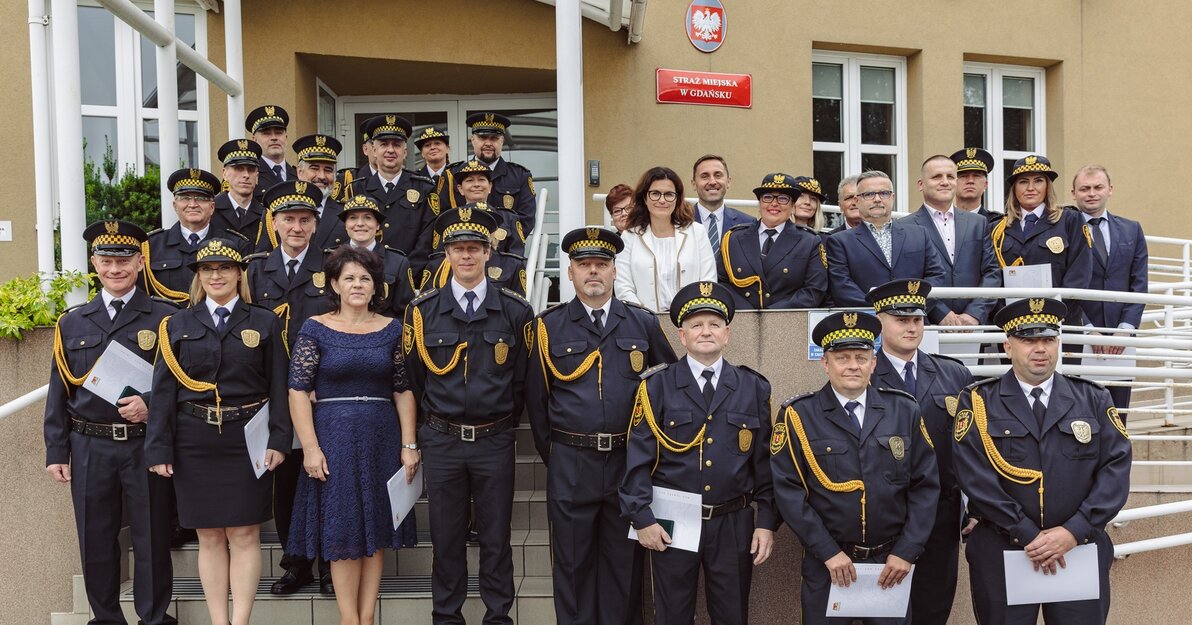 Odznaczenie strażników miejskich, fot. Dominik Paszliński, www.gdansk.pl 