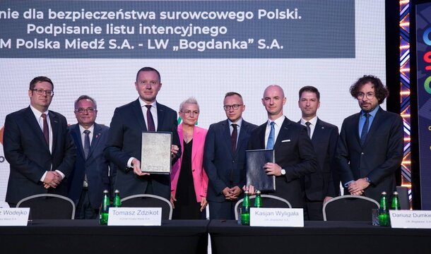Juntos por la seguridad de materias primas de Polonia: KGHM y Lubelski Węgiel «Bogdanka» han firmado una carta de intención