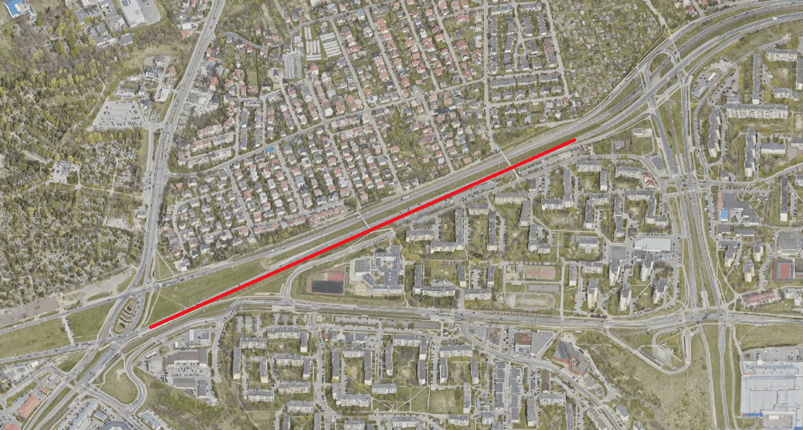 Odcinek al  Armii Krajowej, na którym prowadzona będzie naprawa nawierzchni