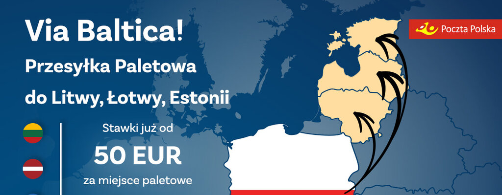 Poczta Polska z ofertą specjalną na przesyłki paletowe do krajów bałtyckich