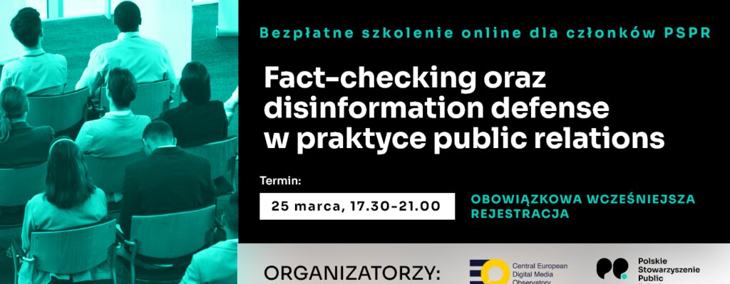 Bezpłatne szkolenie: fact-checking oraz disinformation defense w praktyce PR