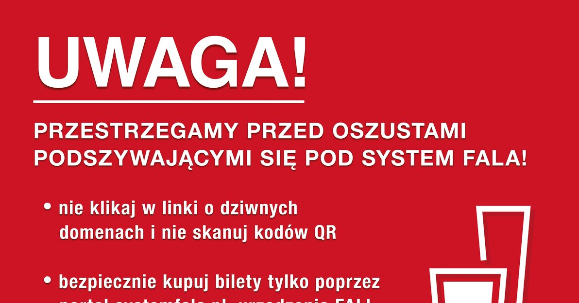 grafika ostrzegająca przed wyłudzeniami