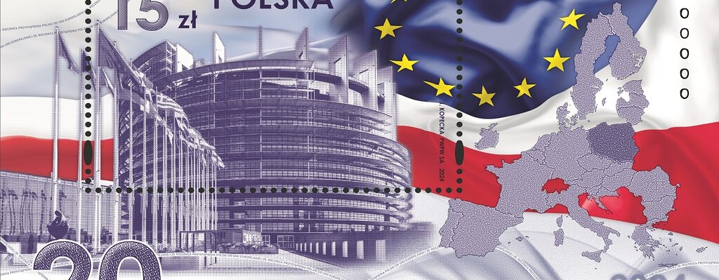 Jubileuszowa emisja filatelistyczna z okazji 20. rocznicy przystąpienia Polski do Unii Europejskiej