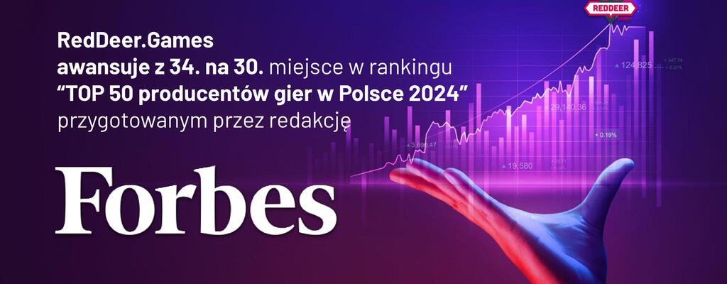 RedDeer.Games awansuje na 30. miejsce w rankingu FORBES największych firm gamingowych w Polsce