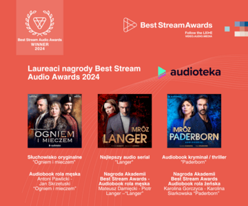 6 statuetek Best Stream Awards dla produkcji Audioteki