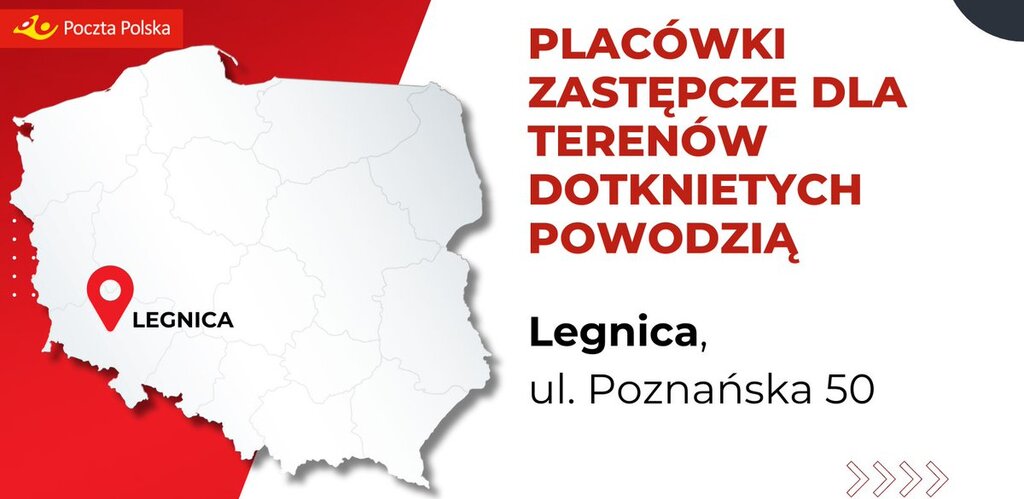 ⚠️Kolejny stacjonarny punkt pocztowy dla mieszkańców terenów dotkniętych lub zagrożonych powodzią: - Legnica, ul. Poznańska 50 – punkt dla mieszkańców Złotoryi i Świerzawy https://t.co/VcNi9sBZae