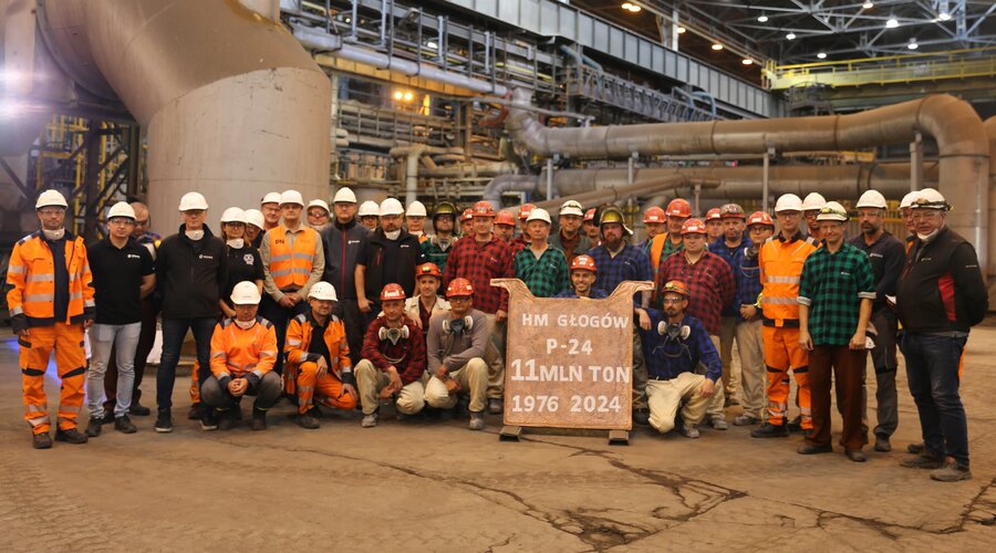 La Tierra de las Coladas Eternas de la Fundición de Cobre Głogów celebra su tonelada 11 millones