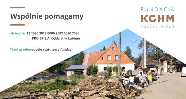 Apoyo de la Fundación KGHM Polska Miedź a las regiones afectadas por las inundaciones