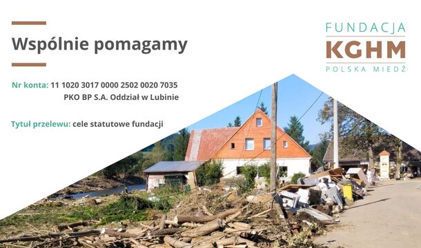 Apoyo de la Fundación KGHM Polska Miedź a las regiones afectadas por las inundaciones