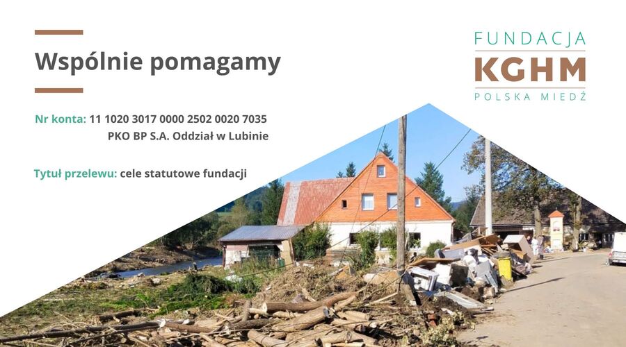 Apoyo de la Fundación KGHM Polska Miedź a las regiones afectadas por las inundaciones