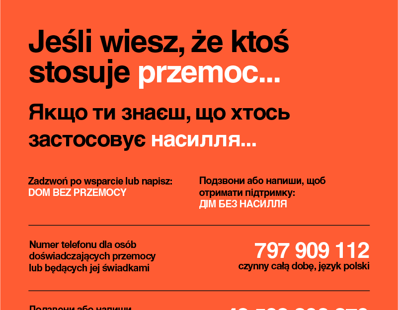 Dom bez przemocy - plakat, źródło UMG