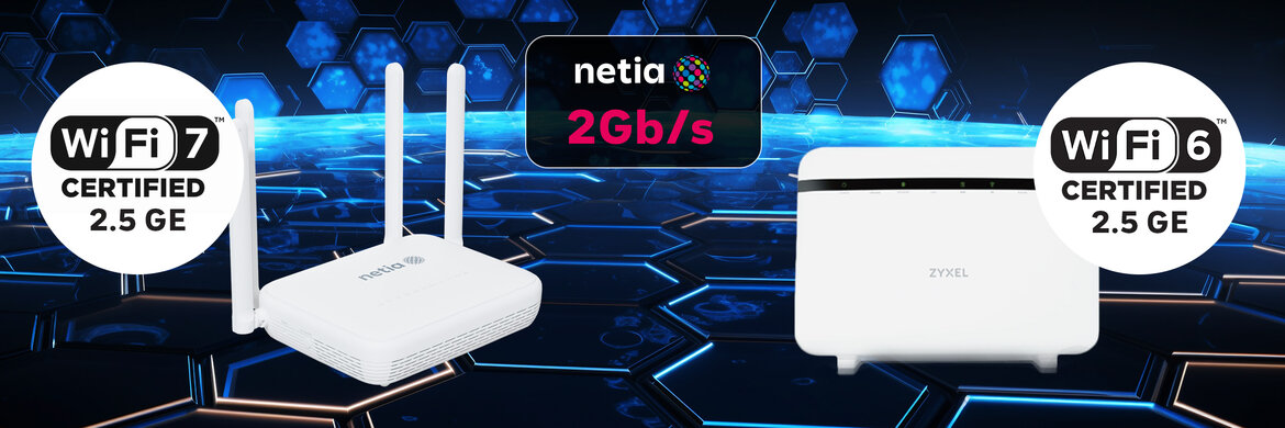 Ultraszybki Ethernet i Wi-Fi 7 w światłowodzie do 2 Gb/s od Netii