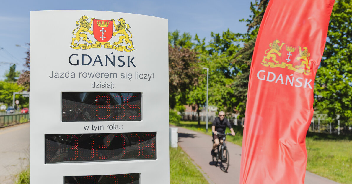 Licznik rowerowy  Fot Dominik Paszliński gdansk pl