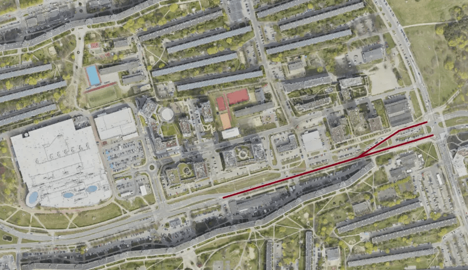 remontowany odcinek Obrońców Wybrzeża