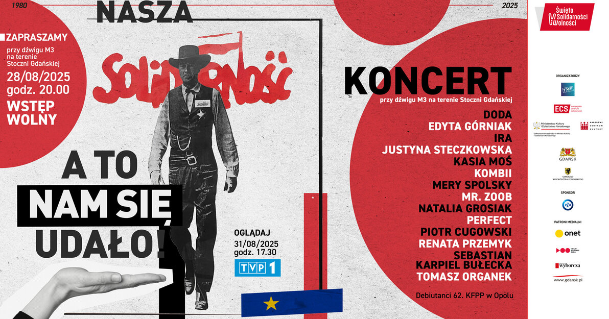 „Nasza Solidarność  A to nam się udało!” – finałowy koncert, grafika