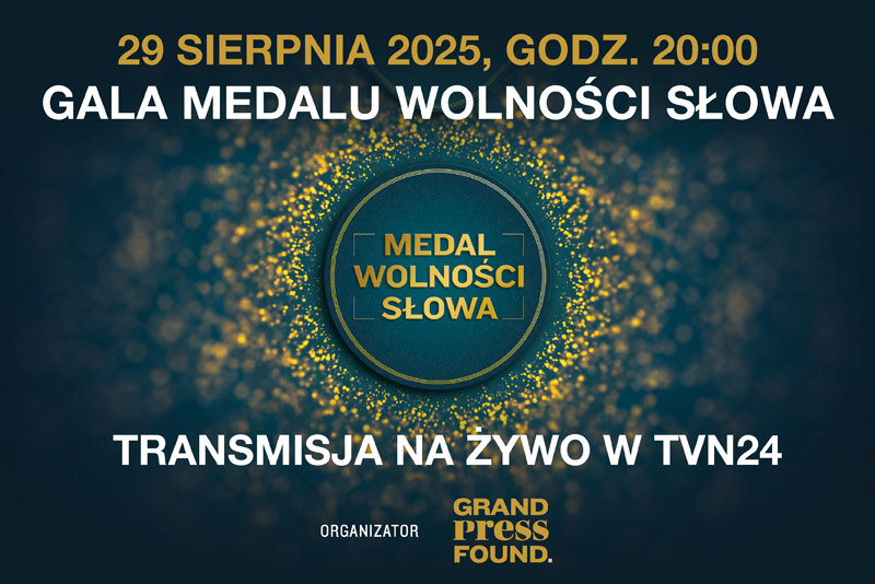 Medal Wolności Słowa, mat  organizatora