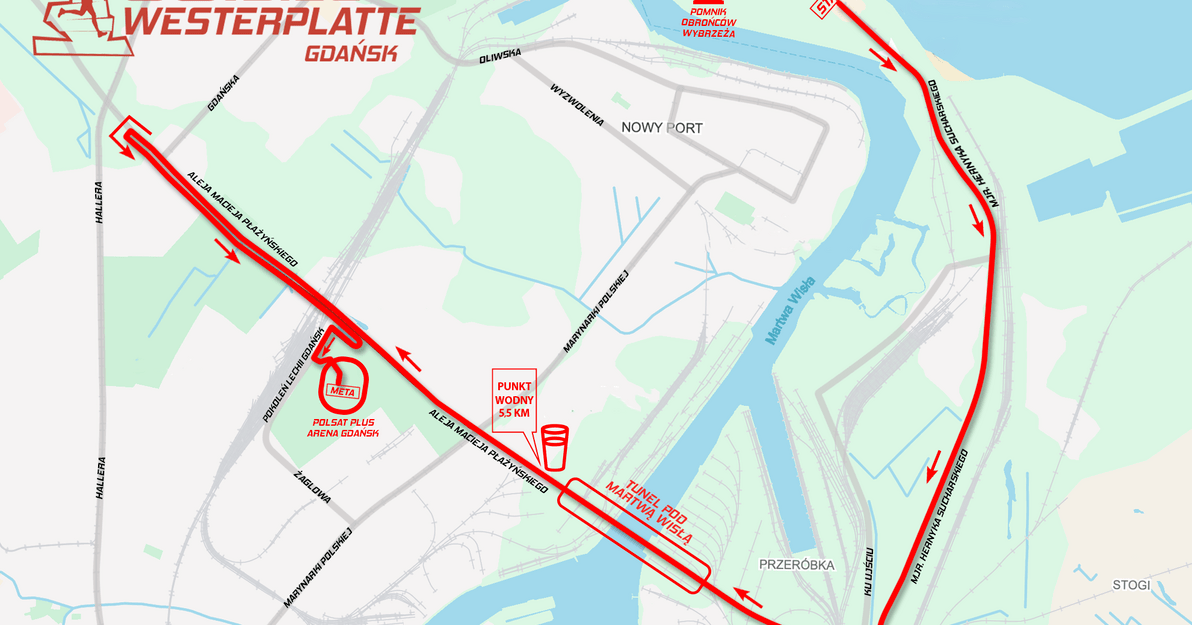 Mapa trasy biegu 63  BW