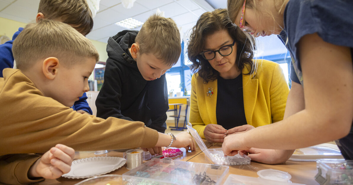 Zimowe aktywności w gdańskich szkołach - wizyta pani prezydent w SP12, fot  Piot Wittman, www gdansk