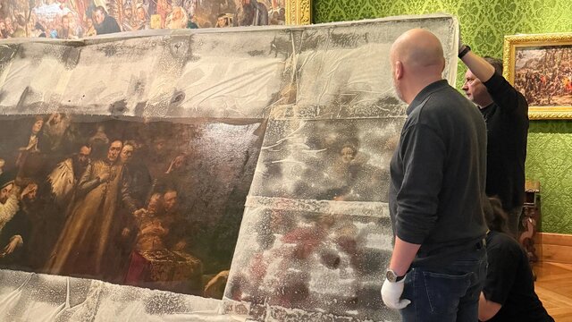 Unikalna szansa na udział w konserwacji obrazu pt. Kazanie Skargi_Zamek gra z WOŚP_zdjęcie