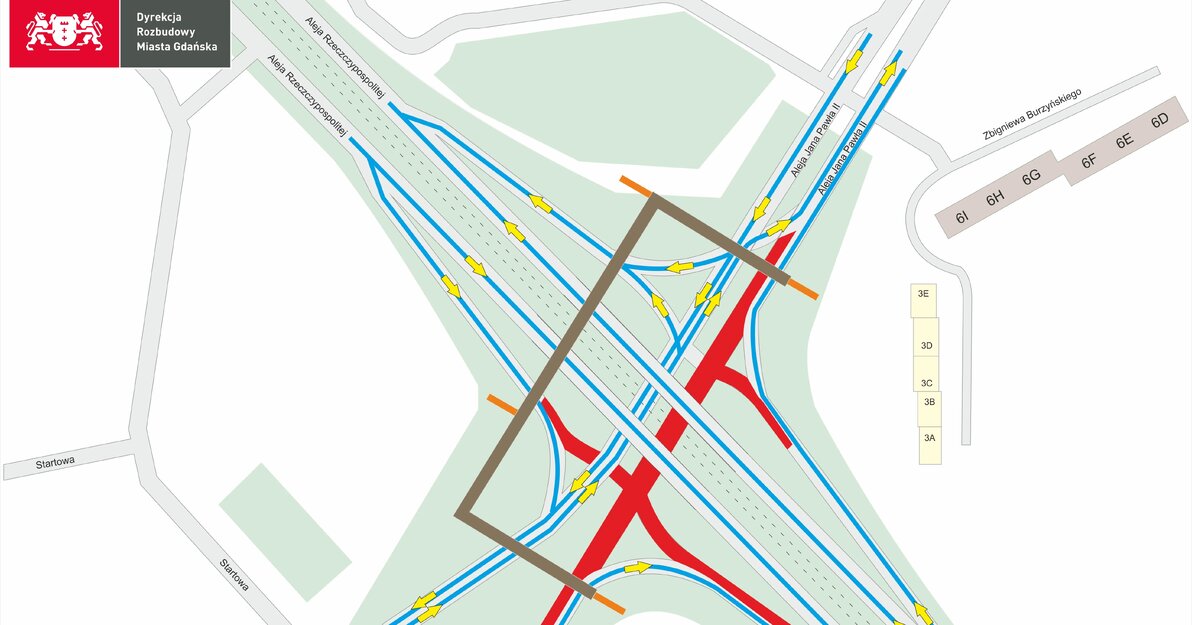 Mapa kładka Zaspa 25 02 