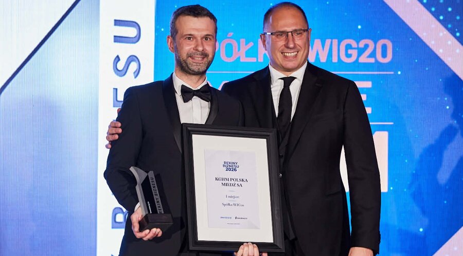 KGHM Rekinem Biznesu 2026 w kategorii Spółka WIG20