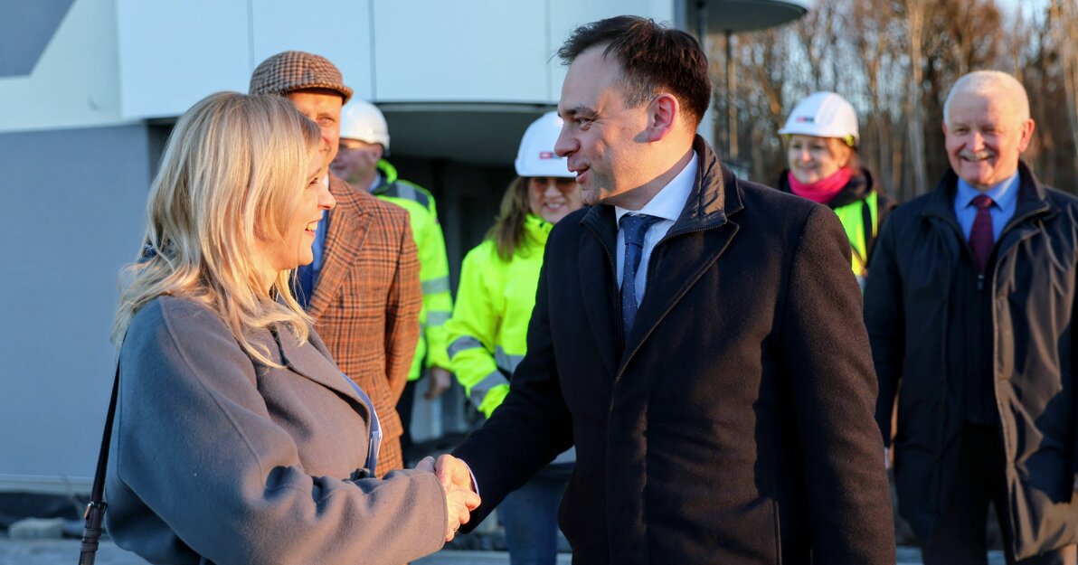 Wizyta na budowie mieszkań GTBS, fot. Dominik Paszliński