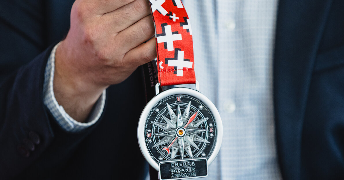 Tegoroczny medal Maratonu, fot. Dominik Paszliński/ gdansk.pl 