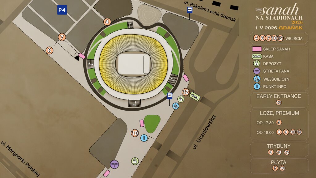 Mapa koncertowa Sanah